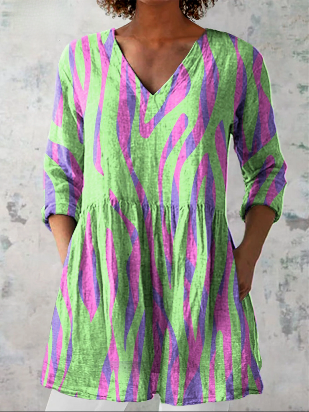 Oceane | Blouse Longue avec Col en V
