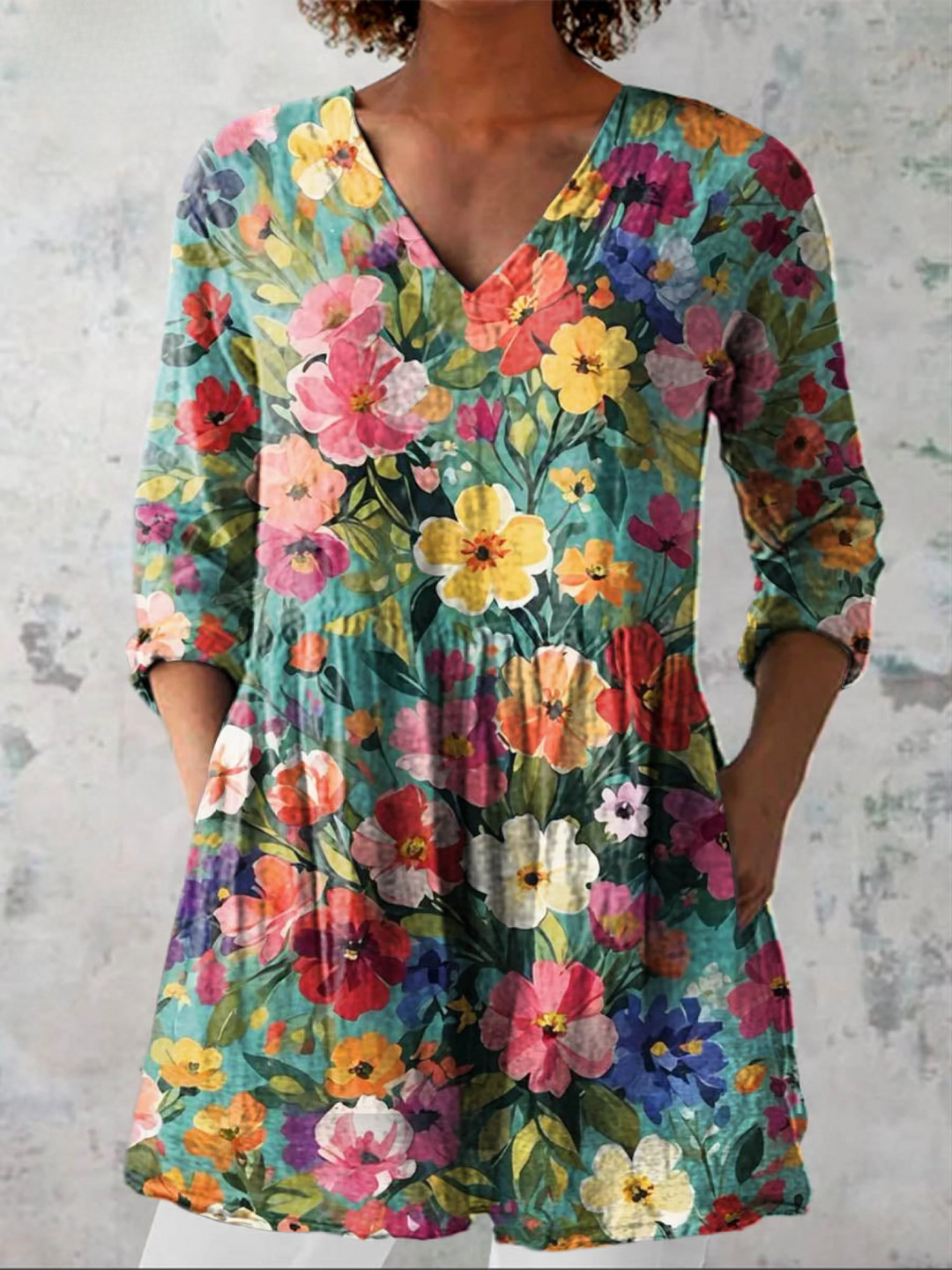 Nora | Blouse Longue avec Décolleté en V