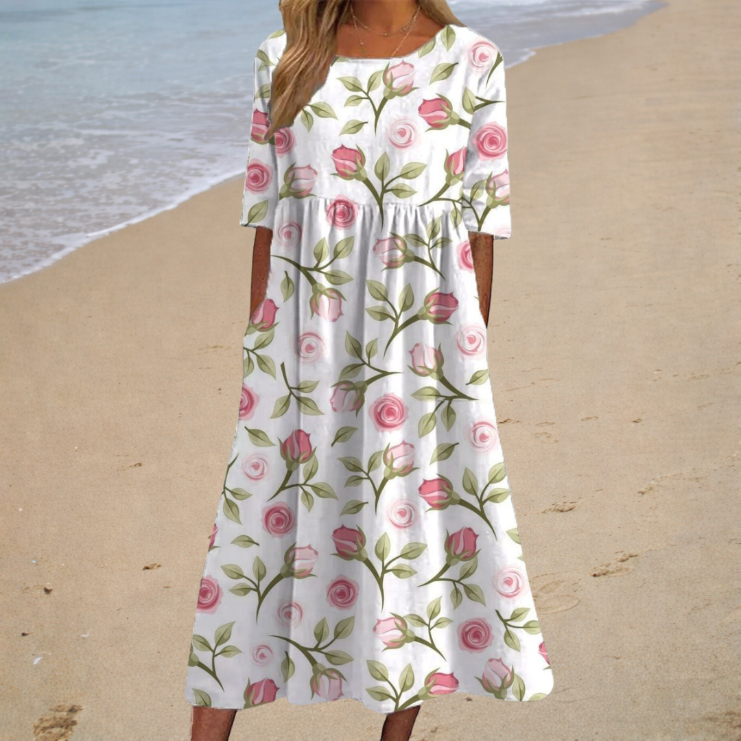 Robe longue fluide, chic et confortable