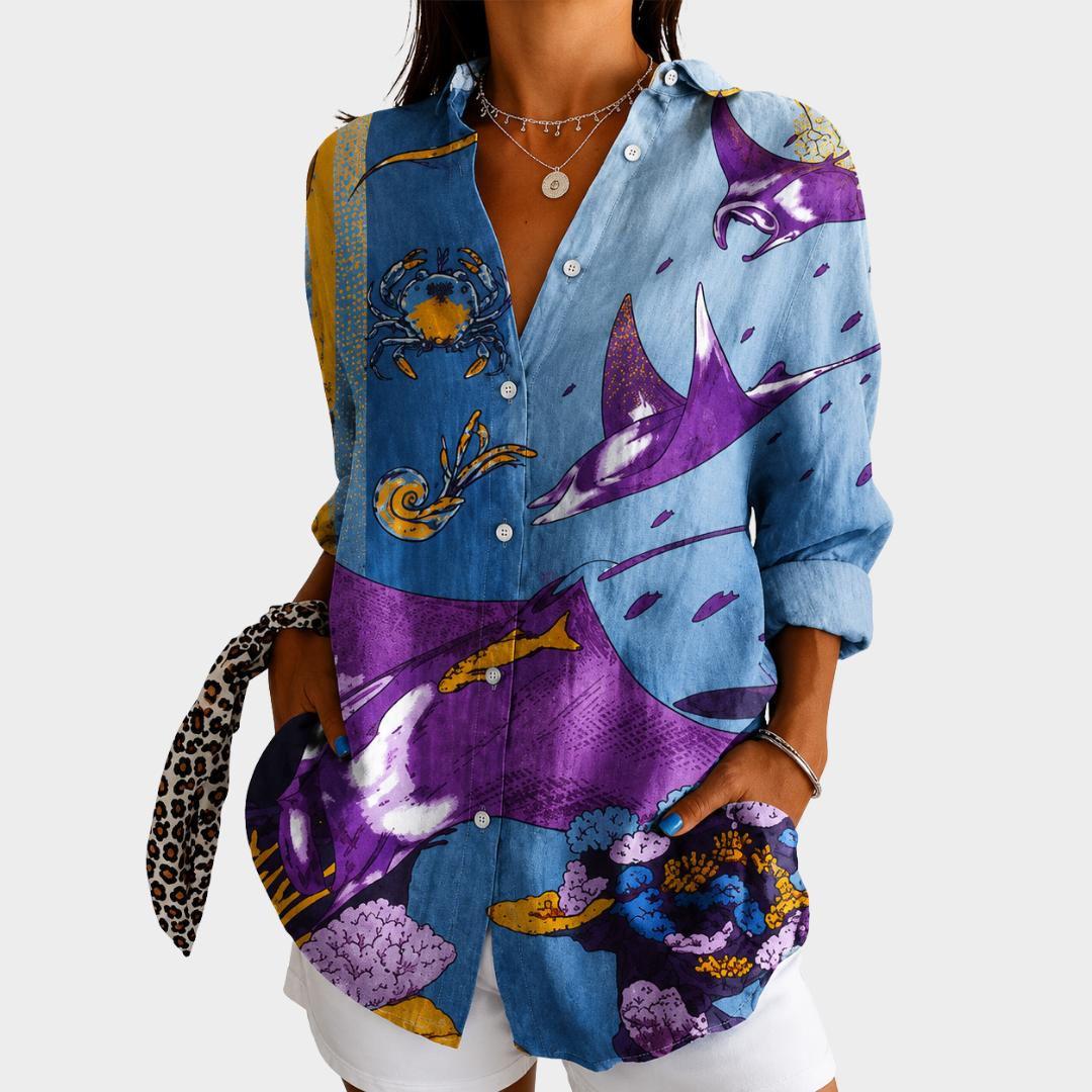 Blouse Légère à Imprimé Coloré