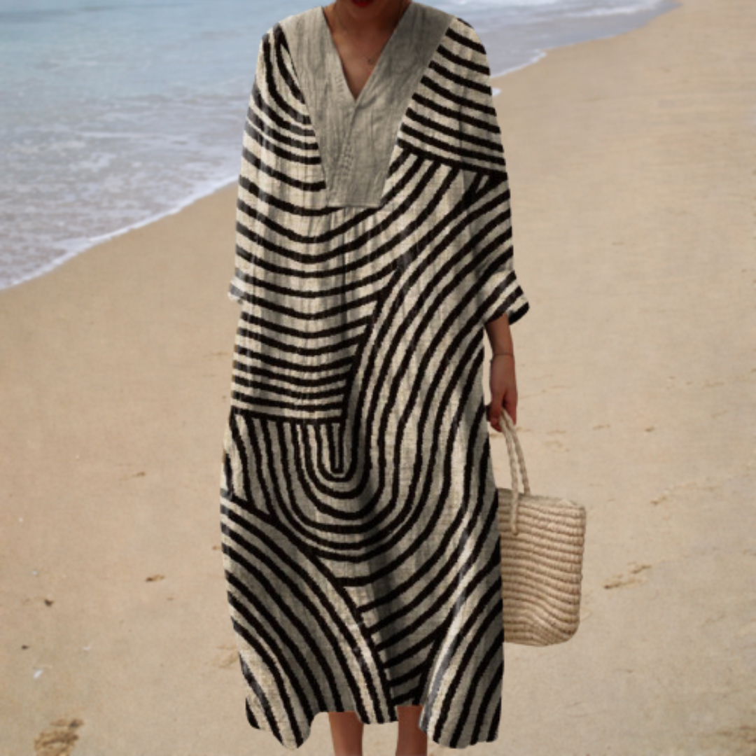 Robe Imprimée d'Été qui Flatte