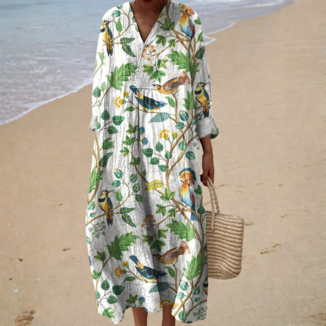 Robe d'été imprimée qui met en valeur