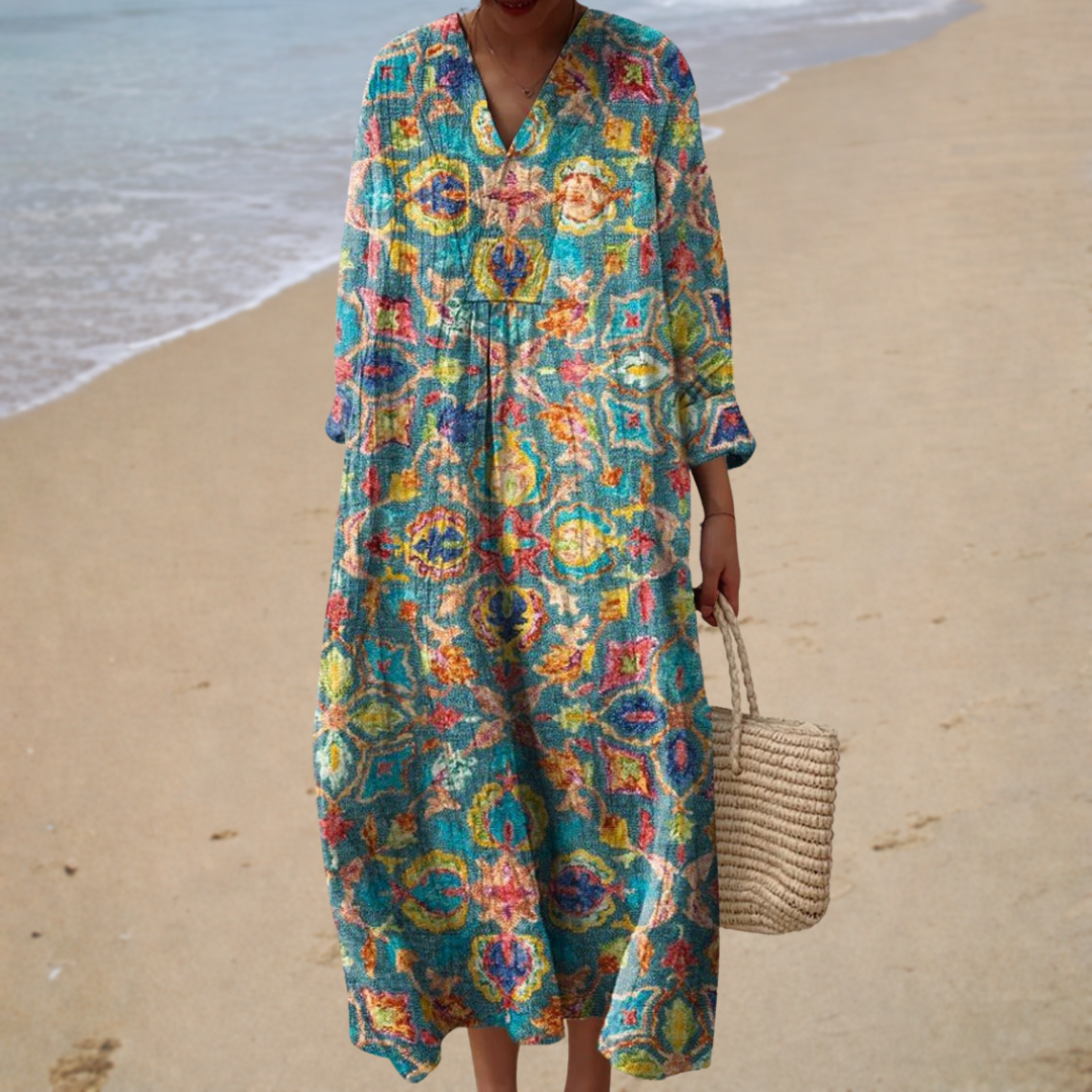 Robe Imprimée d'Été qui Met en Valeur