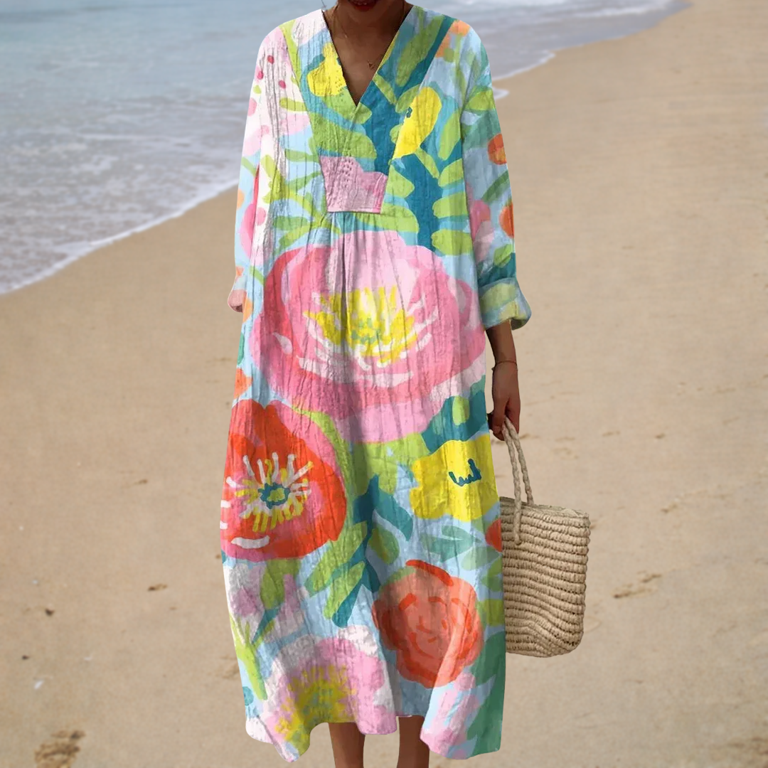 Robe d'été imprimée qui met en valeur