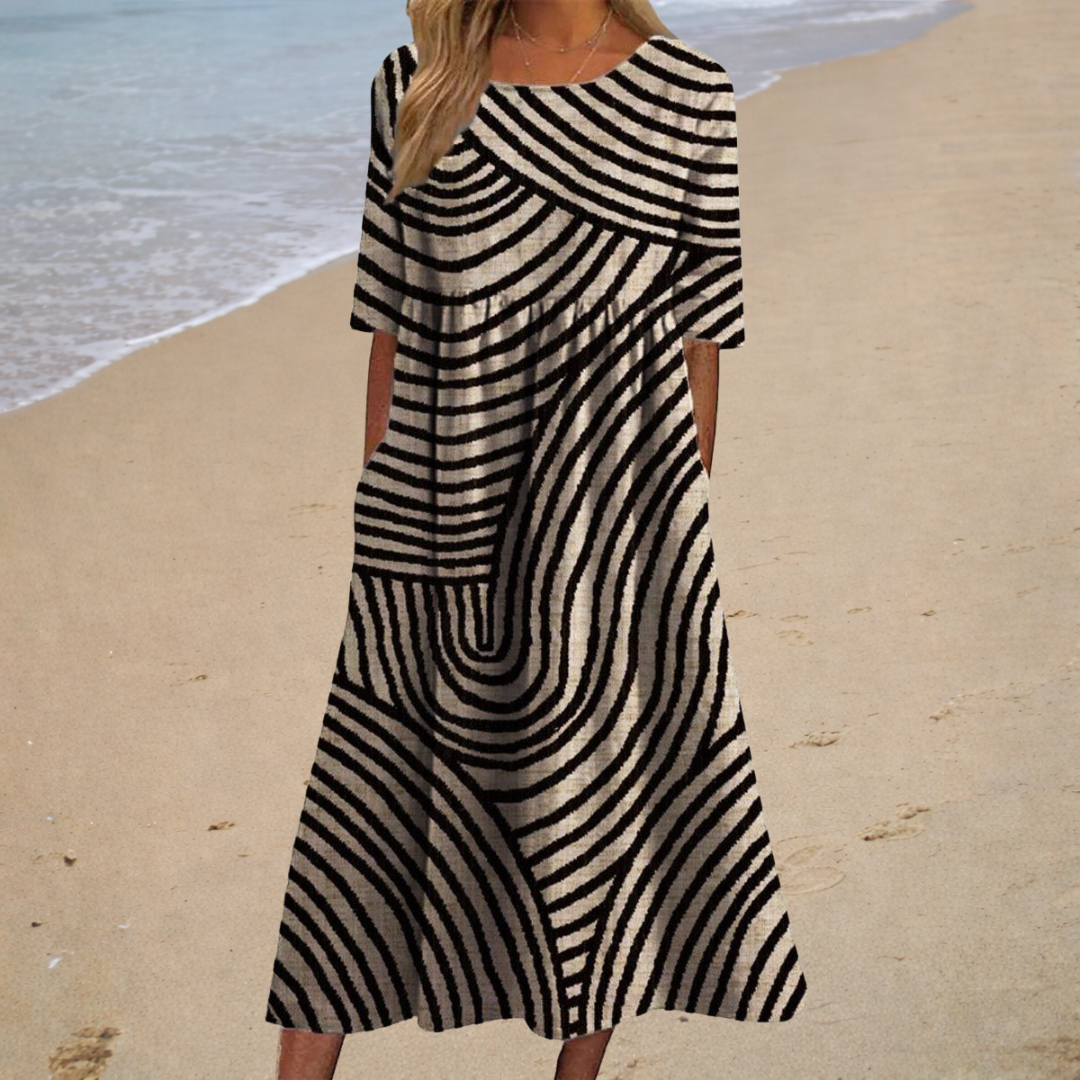Robe longue fluide, chic et confortable
