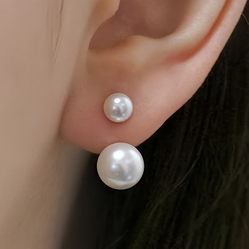 Boucles d'oreilles Ã  perles doubles