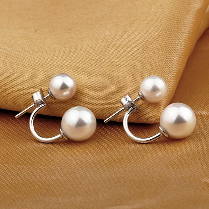 Boucles d'oreilles Ã  perles doubles