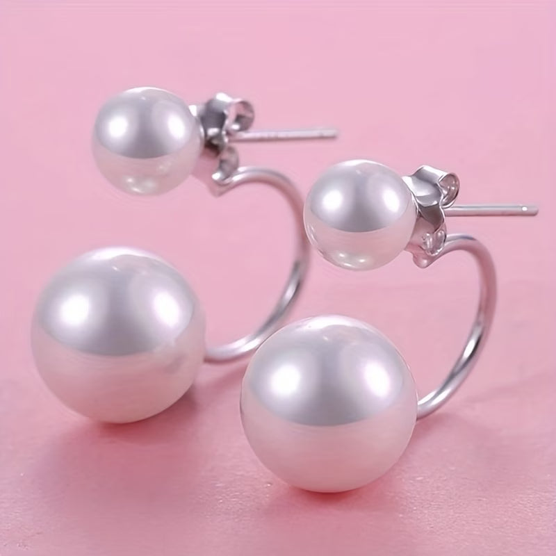 Boucles d'oreilles Ã  perles doubles