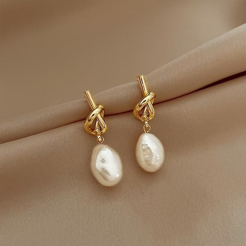 Boucles d'oreilles Ã‰lÃ©gance Perle NouÃ©e