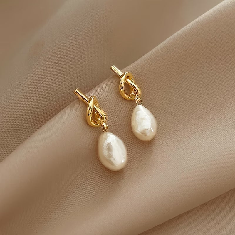 Boucles d'oreilles Ã‰lÃ©gance Perle NouÃ©e