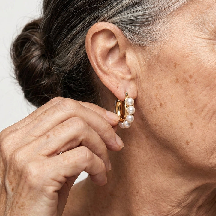 Boucles d'oreilles crÃ©oles en perles