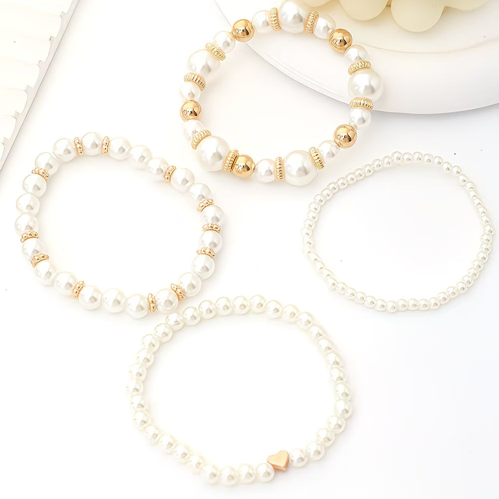 Ensemble de bracelets en perles empilables de 4