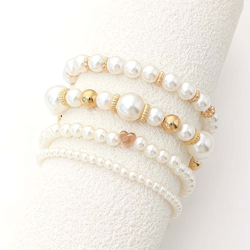 Ensemble de bracelets en perles empilables de 4
