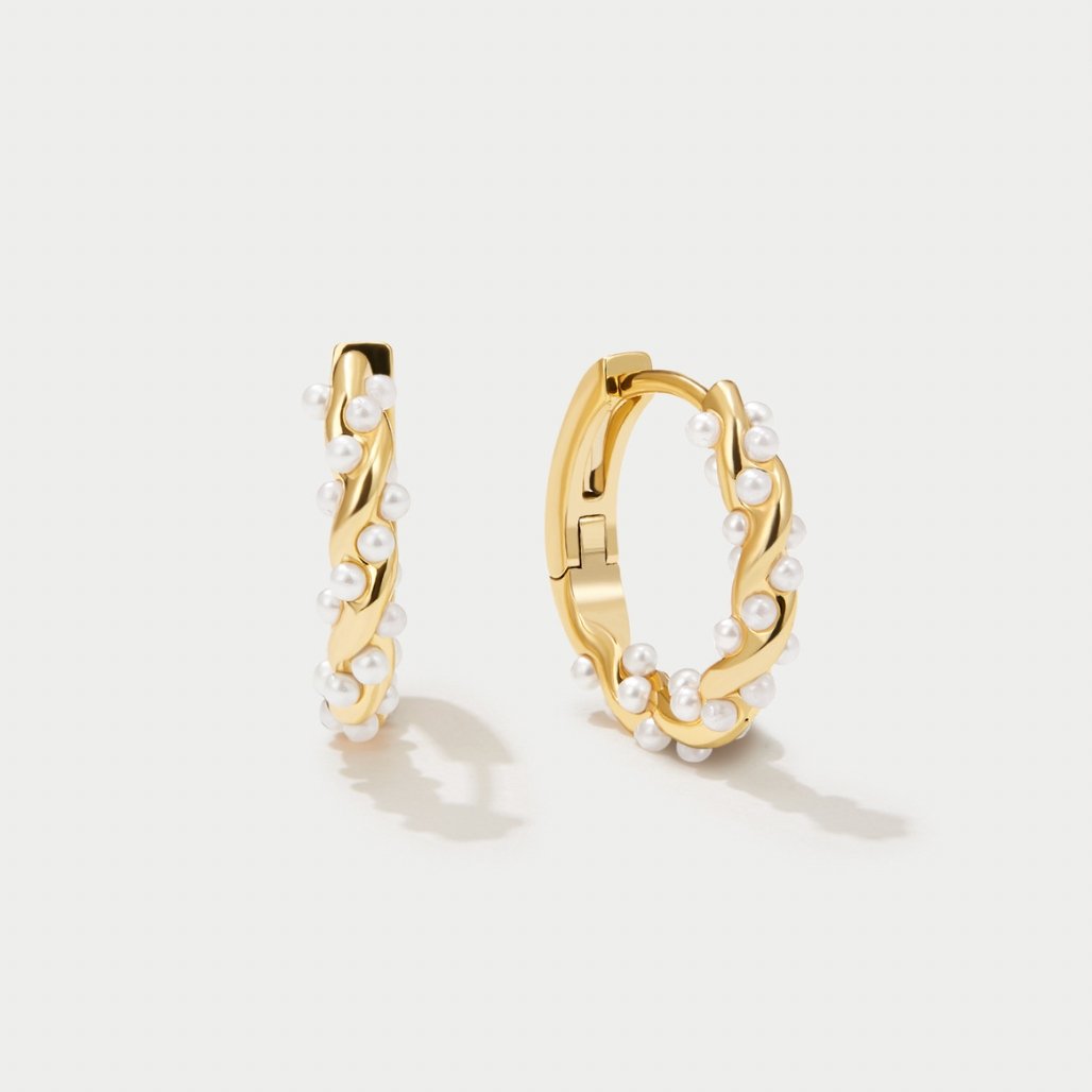 Boucles d'oreilles crÃ©oles en perles torsadÃ©es