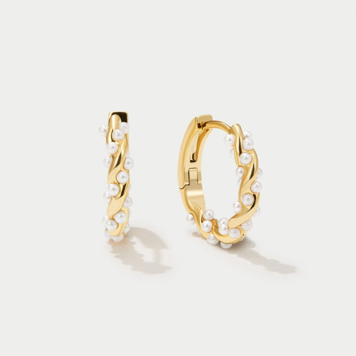 Boucles d'oreilles crÃ©oles en perles torsadÃ©es