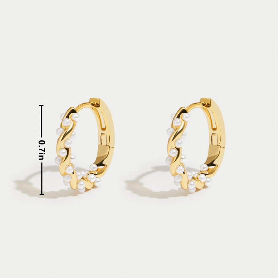Boucles d'oreilles crÃ©oles en perles torsadÃ©es